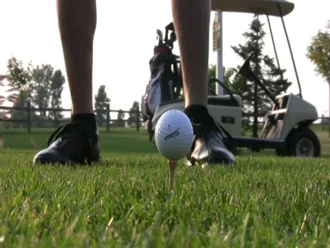 CLose up golf drive Stock Footage 34561995