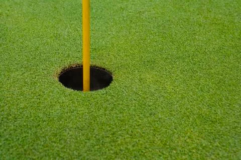 Close-up of golf hole Stock Photos