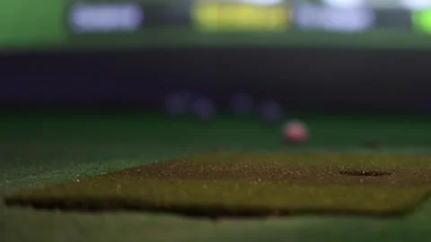 Close-Up of Golf Tee and Ball Setup Stock Footage 308448111