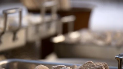 Close up of gourmet, flavored marshmallows for making smores. Stock Footage 100649369