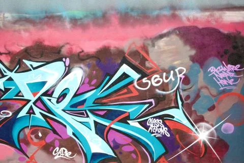 Close Up Graffiti Foto stock