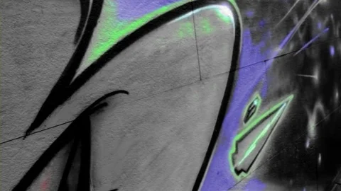 Close up Graffiti on the Wall Dark 動画素材 84077894