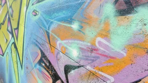 Close up Graffiti on the Wall Original Stock-Footage 84077899