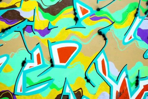 Close up of graffiti wall Stock Photos