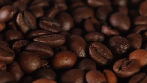 Close up of grain coffee Stock Footage 70210597
