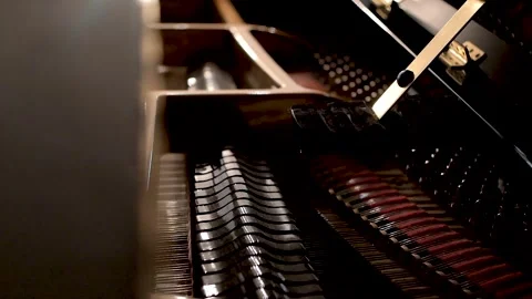 Close-up of grand piano interior Stock Footage 314943574