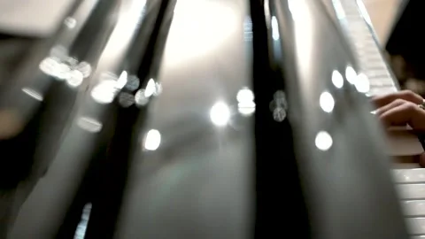 Close-up of grand piano interior Stock Footage 314943593