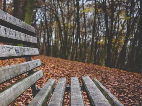 Close-up graphite bench Stock Photos