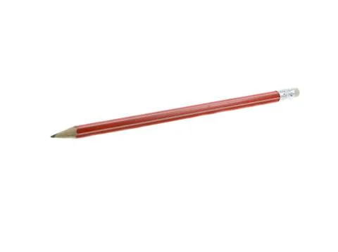 Close up of graphite pencil on white background with clipping path Stock Photos