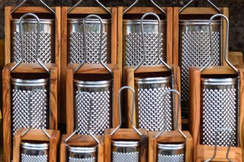 Close up of graters Stock Photos