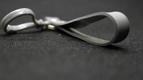 Close up gray key chain Stock Photos