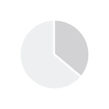 Close-up of gray pie chart Illustrazione stock