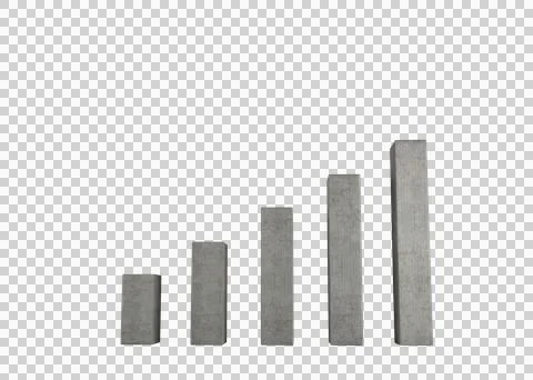 Close-up of gray rectangular bar graph Ilustración de archivo