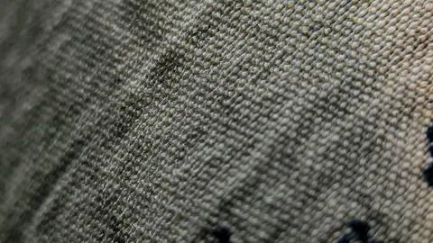 Close-up of gray woven fabric texture, natural textile background Stock Photos
