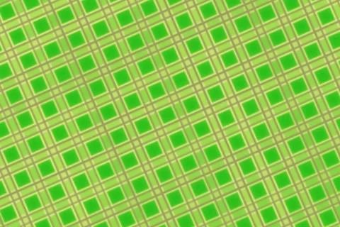 Close-up of green and yellow checkered fabric pattern Stock Illustration