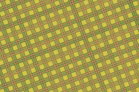 Close-up of a green and yellow patterned fabric background Stock Illustration