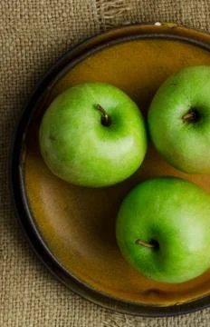 Close up of green apples Stock Photos
