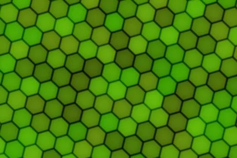 Close-up of green hexagonal honeycomb pattern Stock Illustration