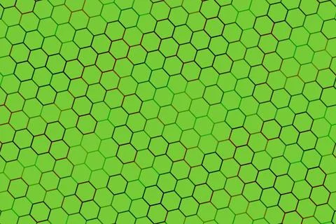 Close-up of green honeycomb pattern with black outlines 스톡 일러스트