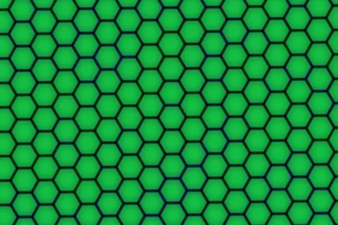 Close-up of green honeycomb pattern with black outlines 스톡 일러스트