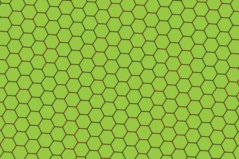 Close-up of green honeycomb pattern on a surface Stock Illustration