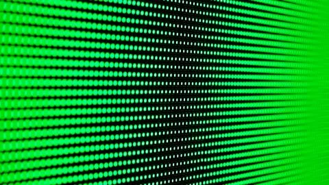 Close up of Green LED Light Panel Displaying Vivid Pixels Stock Photos