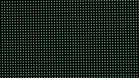 Close up of Green LED Light Panel Displaying Vivid Pixels Foto stock
