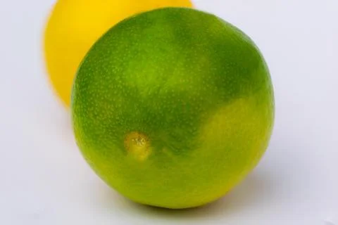 Close up of a green lemon Stock Photos
