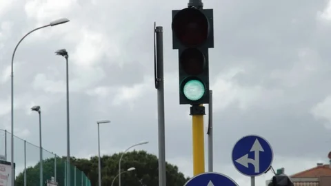 Close up green light Stock Footage 75313133