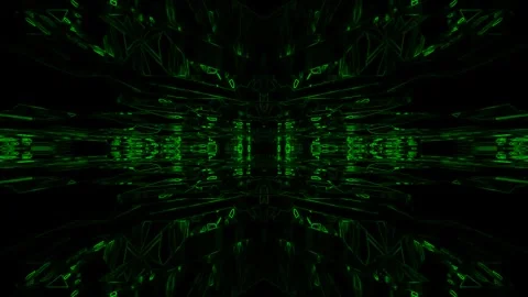 Close up of a green light shining through a dark background Video stock 295991645
