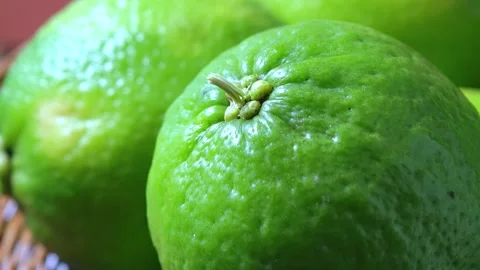 Close-up of a green lime. Video stock 335026472
