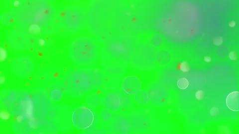 Close-up of green liquid with bubbles and orange particles for science or food Stock Footage 341907433