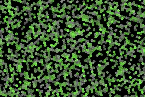 Close-up of green moss growing on black soil surface Stock Illustration