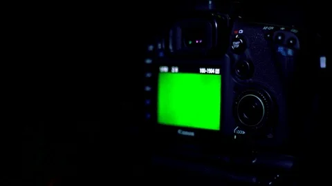 Close Up Green Screen DSLR Stock Footage 107405198