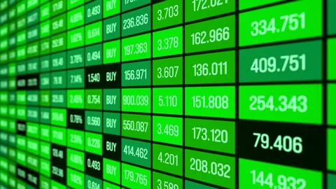 Close up green spreadsheet with financial figures, revenue, sales data Stock Footage 327230791