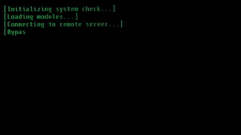 Close-Up of Green Text on a Black Screen Detailing Hacking Steps, Including Data Stock Footage 281454100