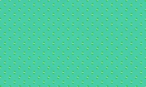 Close-up of green textured fabric with small yellow dots Ilustración de archivo