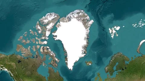 Close up Greenland Map Animation Stock Footage 309451871