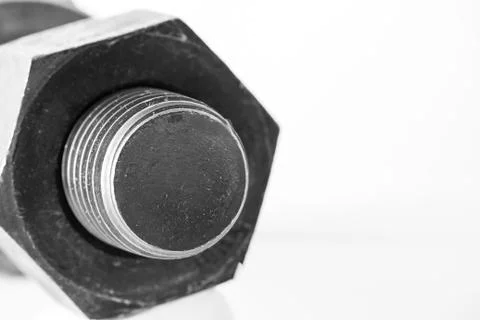 Close up of the grey bolt Stock Photos