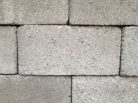 Close up of grey concrete block wall Stock Photos