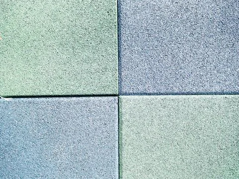 Close up grey green square stone tile floor Foto stock
