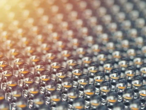 Close up on a grid of an LED array Foto stock