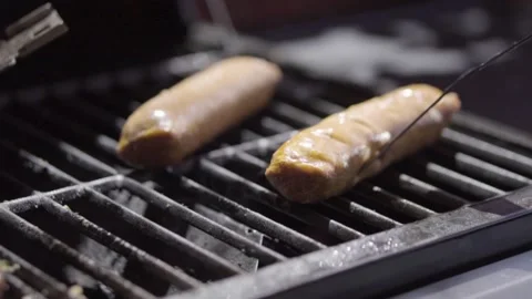 A close up of a grill Stock Footage 155460949