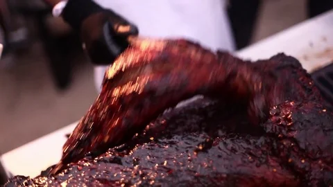 Close Up Grilling TriTip Stock Footage 78552834