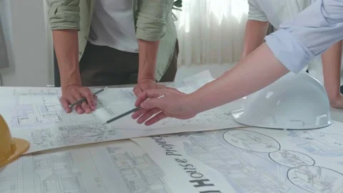 Close Up Of Group Of Asian Engineers Discuss About Work At The Office Stock Footage 172416743