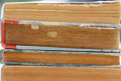 Close up group of books Stock Photos
