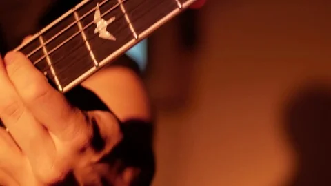 Close up of a guitar at a live concert 動画素材 82284589