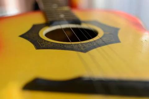 Close up of a guitar Stock Photos