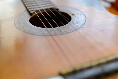 Close up of a guitar Stock Photos