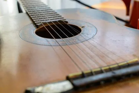 Close up of a guitar Stock Photos